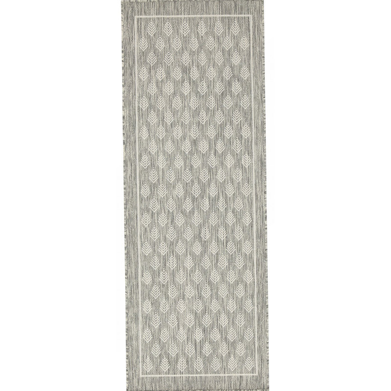 Sunshine Silver  Indoor/Outdoor Area Rug, Runner 2'7" x 7'3"