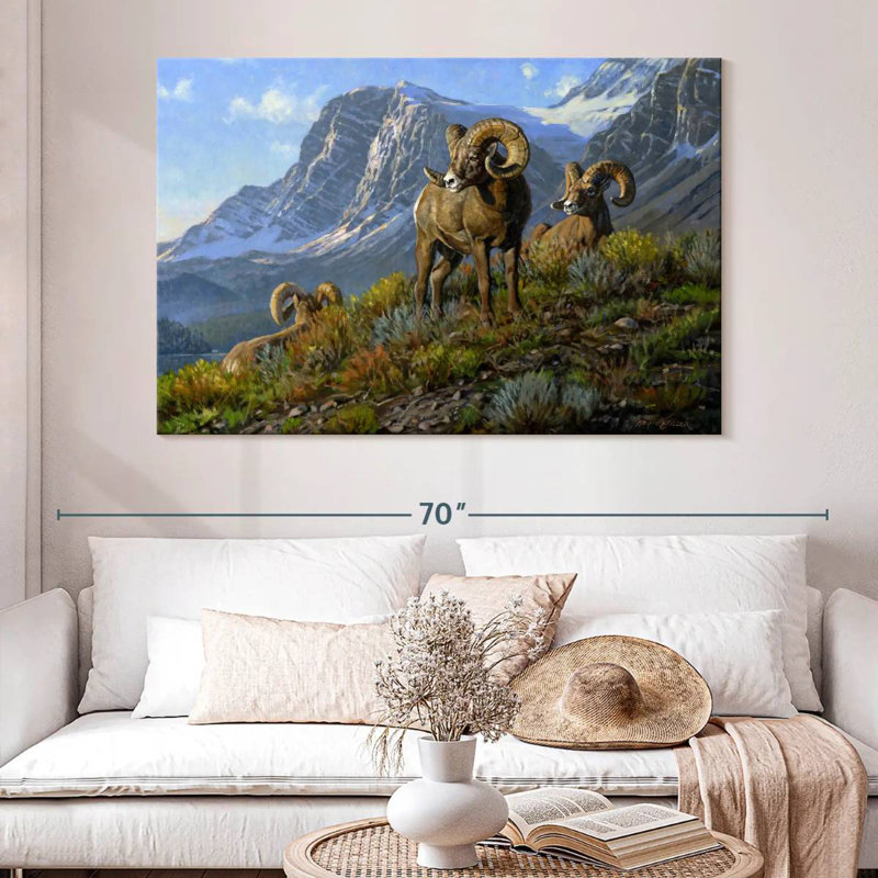 Rams, 34" H x 51" W