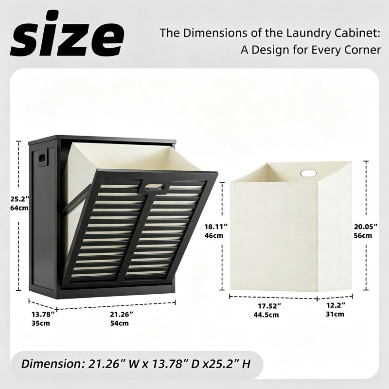 Laundry Hamper, Black