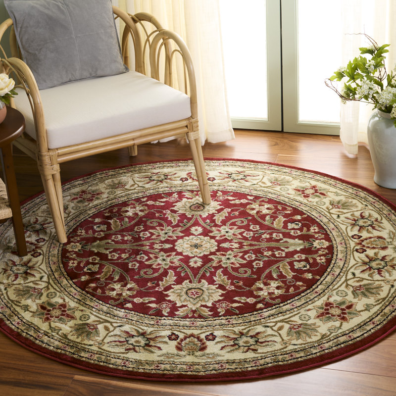 Berrywood Oriental Area Rug, Round 183cm, Green