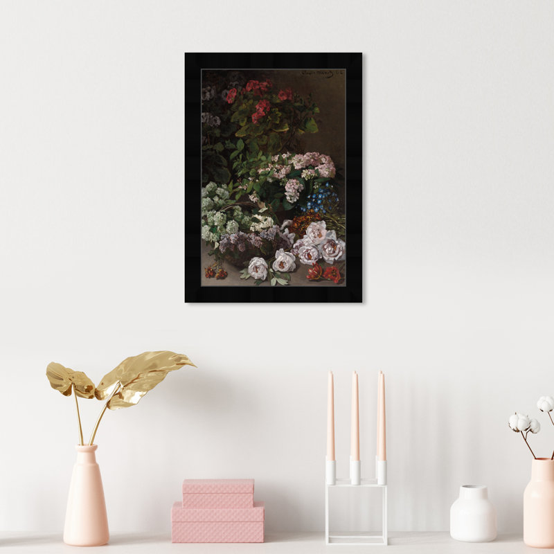Classic Floral Bouquet by Birch Lane™ - Picture Frame Print, 17" H x 12" W, Black
