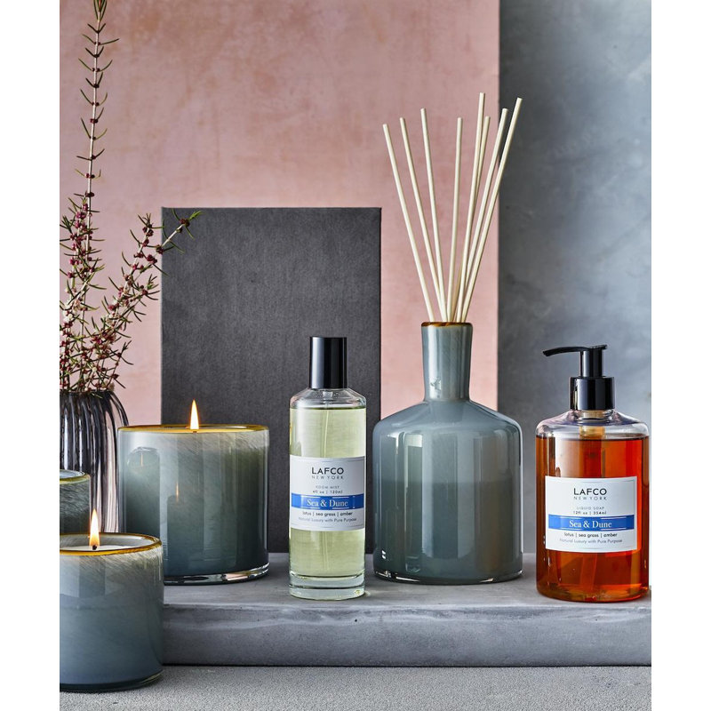 Reed Diffuser, 6.5" H x 4" W x 4" D, Sea And Dune, Blue
