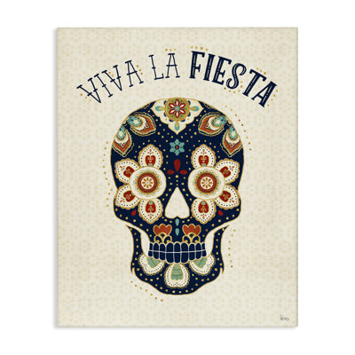 Viva la Fiesta Calavera Canvas Wall Art by Veronique Charron