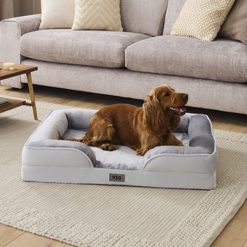 Snug Orthopaedic Pet Bed, Medium: 16.5cm H x 72cm W x 58cm D, Grey