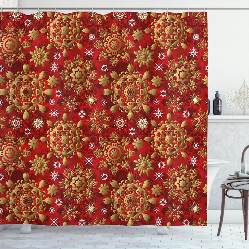 Shower Curtain with Hooks Included, 75" H x 69" W
