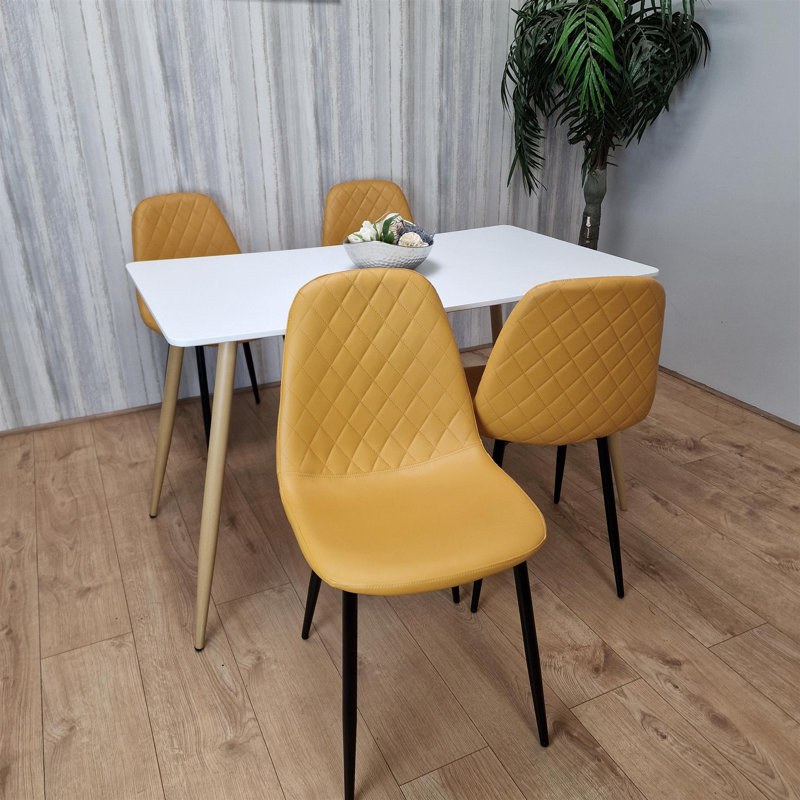Ampthill 3 - Person Dining Set, Mustard