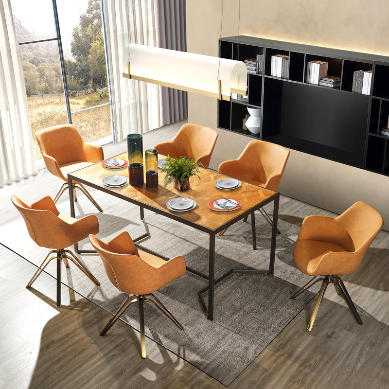 Fauteuil pivotant rembourré Everly Quinn, Kaki