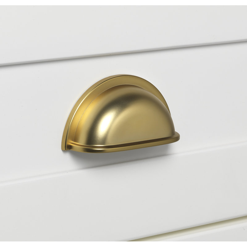 Classic 3" Centre to Centre Cup/Bin Pull, Brass Gold