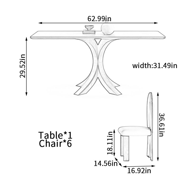 Lechner, H 29,52 po x L 62,99 po x l 31,49 po