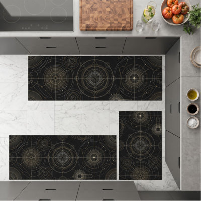 Celestial Map Non-Slip Washable Kitchen Mats