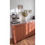 Buffet avec 4 portes et 5 espaces de rangement, armoire à café de 63 po avec plateau en faux marbre, armoire de rangement de cuisine moderne pour le salon, la salle à manger, chêne naturel-1875554294