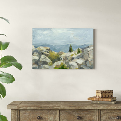 «Impasto Mountainside III» par Ethan Harper, reproduction d'art sur toile tendue