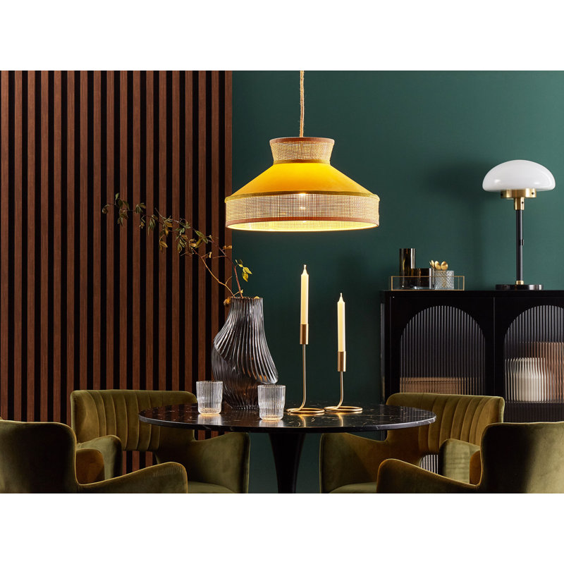Wanetta 1 - Light Natural Cone Pendant, Yellow