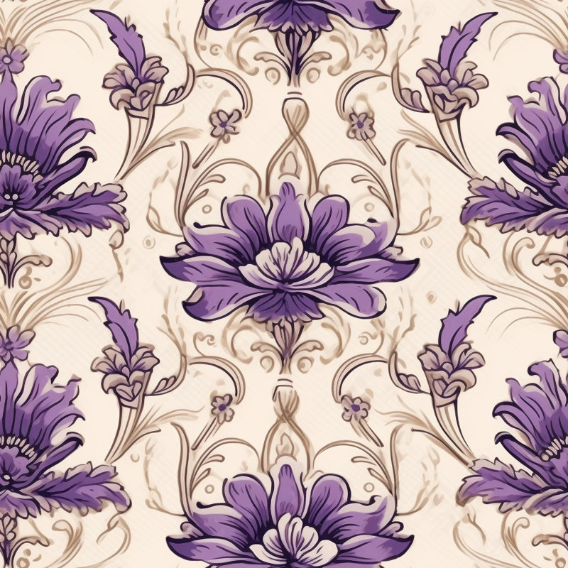 Housse de couette , Housse de couette pour lit simple, Mauve / argenté