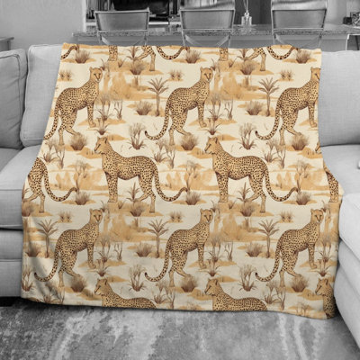  Cheetah Fleece Blanket