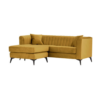 Adryen 5 Seater Velvet Corner Sofa 