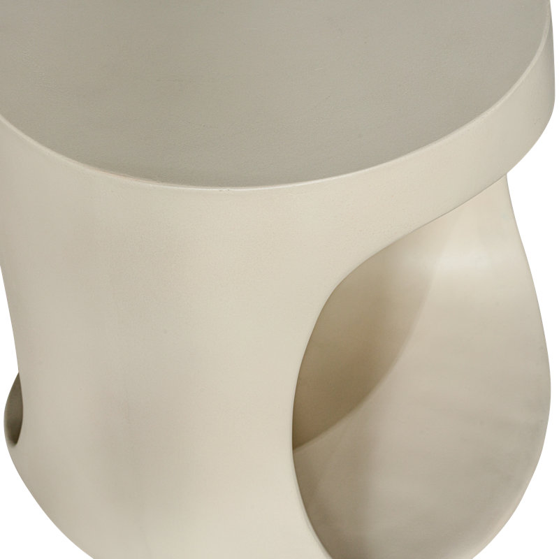 Tabouret de bar d'extérieur Trae, Crème