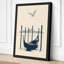Moored Gondola Minimalist 1 Piece Wrapped Canvas Wall Art-2111571556-2111571557