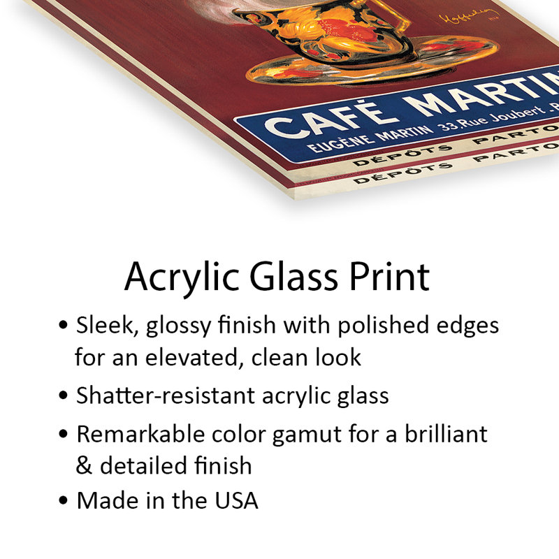 Café Martin, 1921, reproduction sur verre acrylique