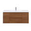 Meuble-lavabo flottant 48 po avec lavabo, armoire de rangement murale avec lavabo à surface solide et tiroirs à fermeture douce