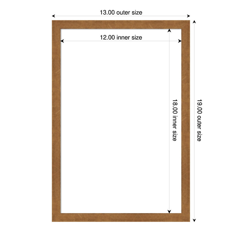Carlisle Narrow Framed Dry Erase Magnetic Board Organization Boards, 19" H x 13" W