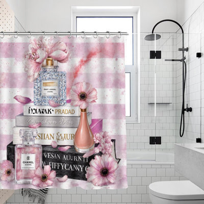 Floral Perfume Shower Curtains 71  71