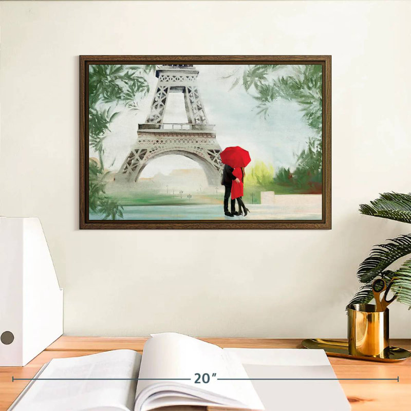 Romance tropicale à Paris, 13 po x 9 po, Cadre flottant noyer
