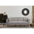 3-Seat Sofa-Bed, Grey Fabric, 84.6 x 33.5 x 33.5 inches | Beech Wood & Chipboard Frame, 100% Polyester | Turnable Back Mechanism, Fixed Cushions, Easy to Clean | Perfect for Living Room & Guest Rooms-1046624717