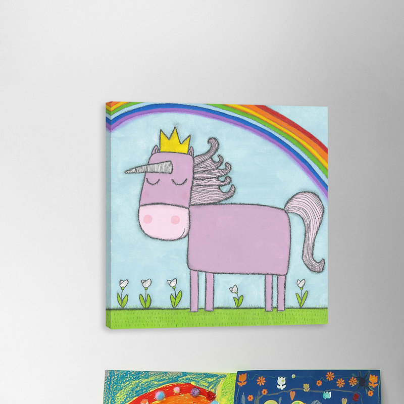 «Princess Unicorn», reproduction sur toile tendue, H 32 po x l 32 po x P 1,5 po
