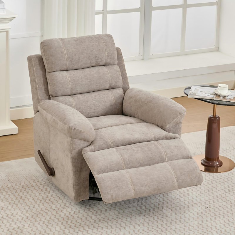 Fauteuil inclinable et pivotant Totianna, Marron clair