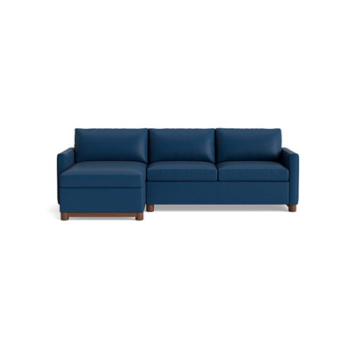 Reve Leather Sofa with Chaise (with Storage)