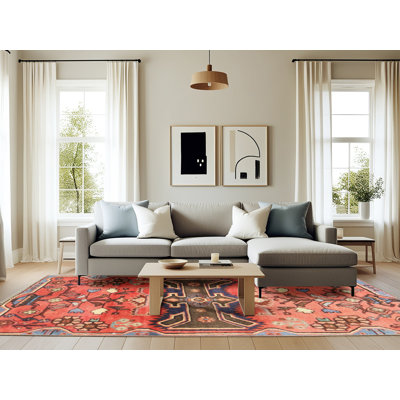 Tapis rouge / bleu / brun