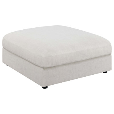 Duncan Beige Square Upholstered Ottoman