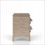 Table de chevet 2 tiroirs à finition sable avec ports USB - Rangement pour chambre à coucher