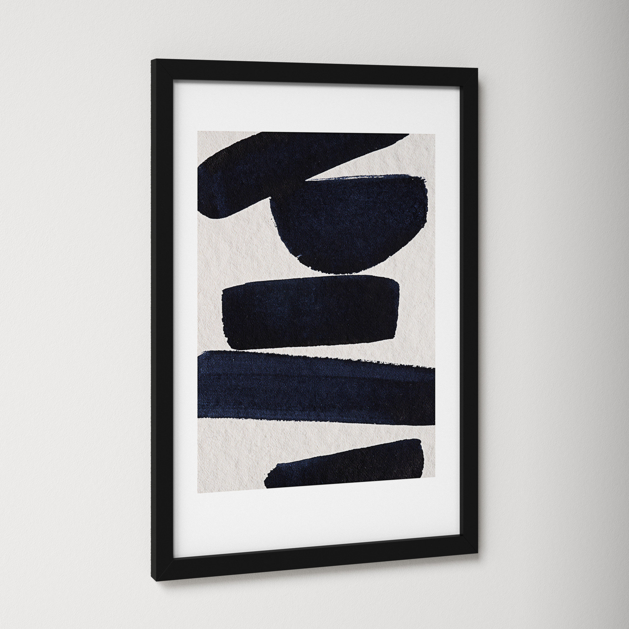 Japandi 5 by Simon West, Black, 21.15" H x 14.4" W x 0.88" D