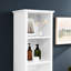 Armoire de salle de bain 63,8 po - étagère à 4 niveaux et panier à linge blanc pour cuisines compactes 64,73 po-125659025