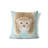 Lil Lying Leopard Tile Blue Throw Pillow-107792368