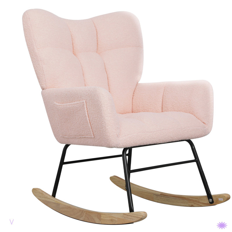 Chaise berçante moderne pour chambre de bébé, salon, chambre à coucher, Rose