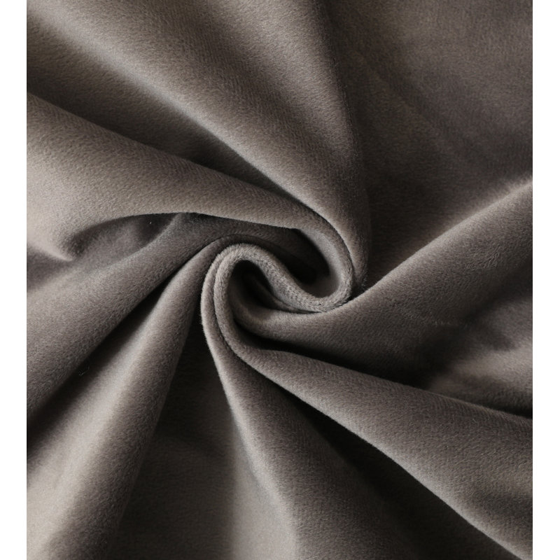 Athena Velvet Square Throw Pillow, Gray