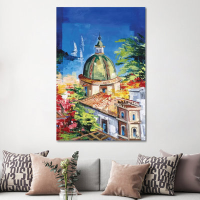 Positano by Roberto Di Viccaro - Wrapped Canvas Painting