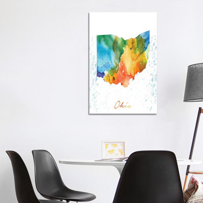 Ohio State Colourful - Wrapped Canvas Painting