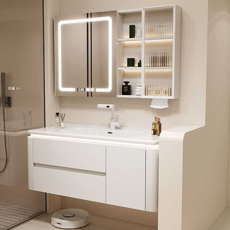 Simple French style bathroom cabinet.