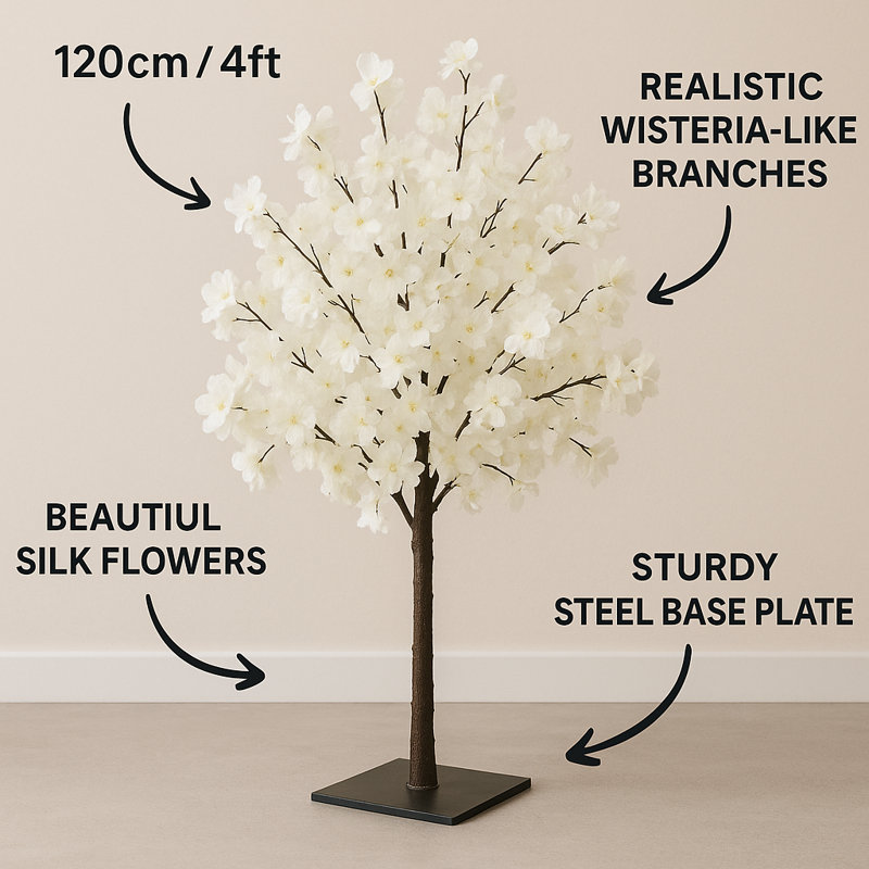 Cherry Blossom Arrangement, Ivory