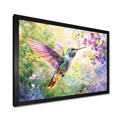 Colibris Curious Meadows II - Colibri, salon d'art mural