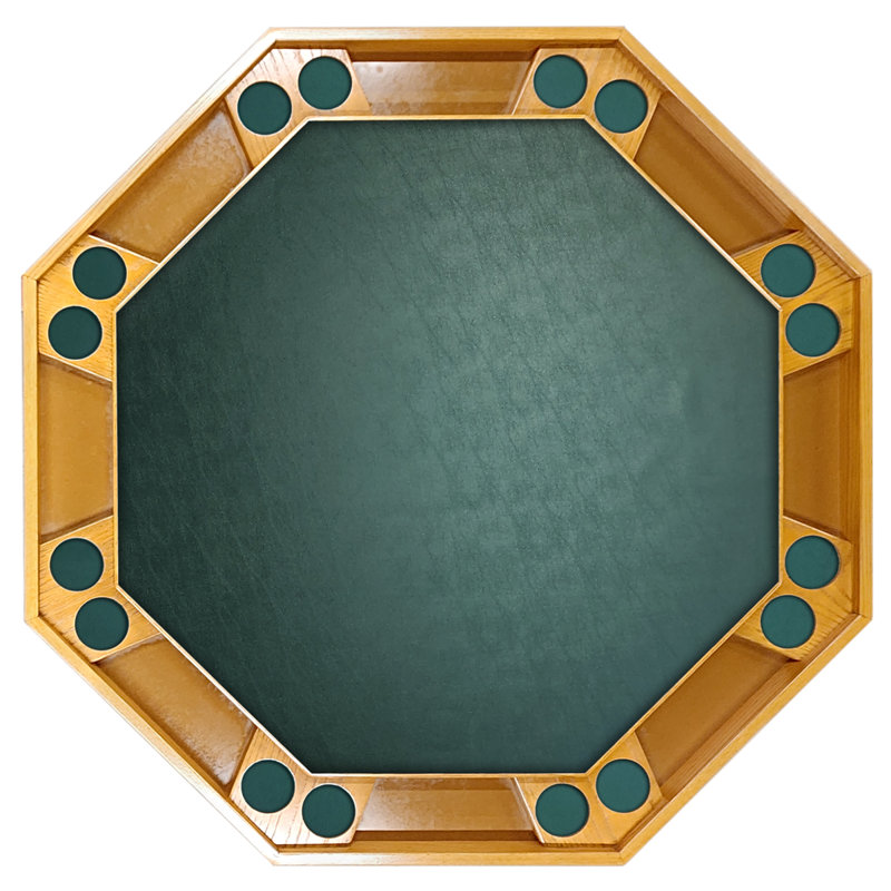 Table de poker Classic, L 57 po x P 57 po x H 29,5 po, Pacanier, Vinyle vert