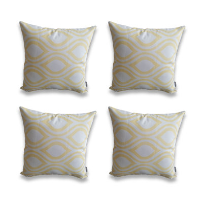 Set of 4 Printed Outdoor Base Pillow Cover