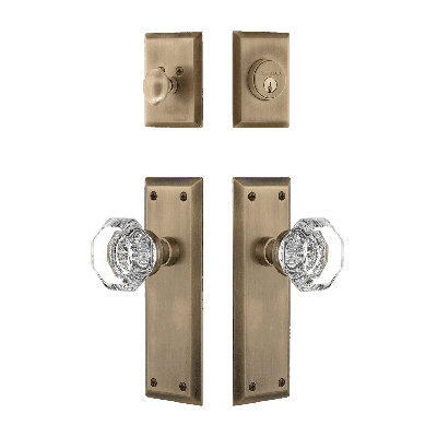 Nostalgic Warehouse New York Entry Set with Waldorf Crystal Knob