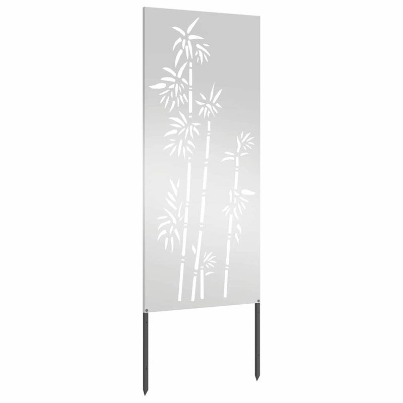  Garden Privacy Screen Olive Green 32 X 140 Cm Cold-Rolled Steel, 140cm H x 50cm W x 1.7cm D, Silver Galvanised Steel
