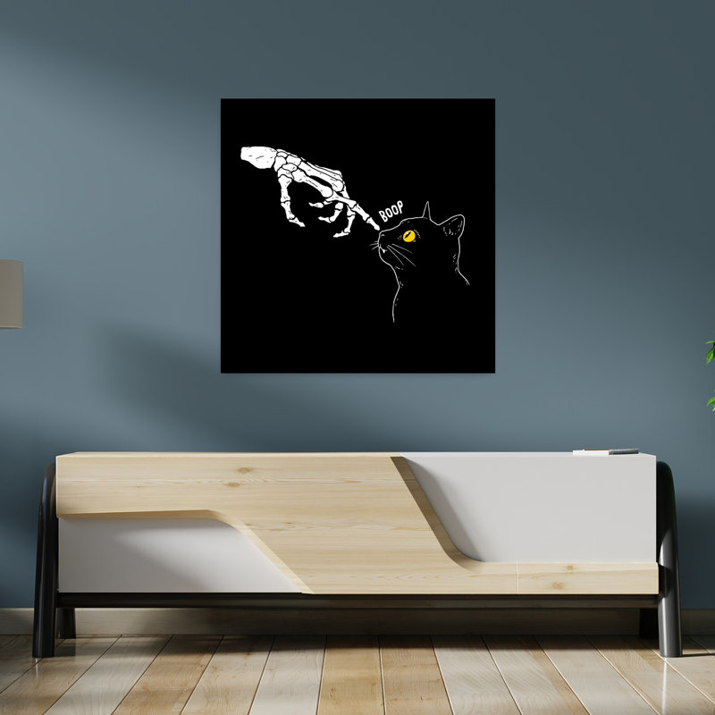 Art urbain de chat Spooky Boop, H 36 po x l 36 po