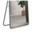 Miroir arqué pleine longueur 4e génération - cadre en alliage d'aluminium noir sur pied et miroir mural pour chambre à coucher, salle de bain, magasin de vêtements (65 po x 23 po)